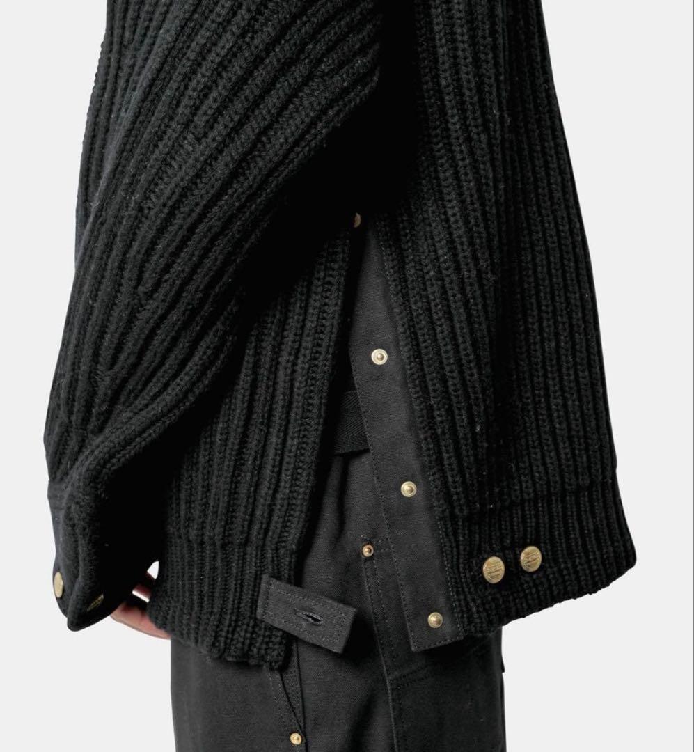 sacai Carhartt WIP ニット プルオーバー デトロイト 黒 2