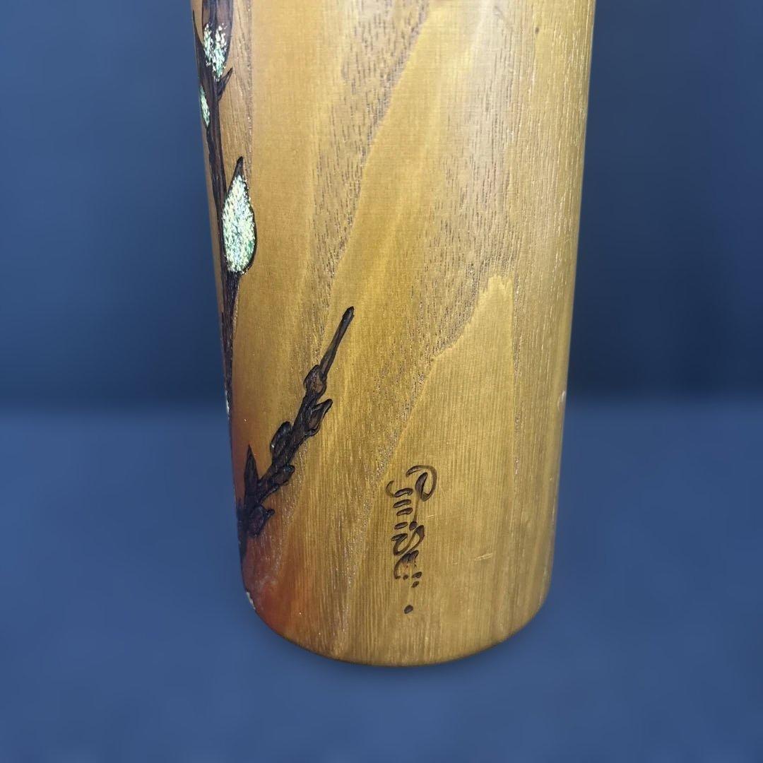 大サイズ 卯三郎 創作こけし ねこやなぎ 31センチ木札付き 箱入り