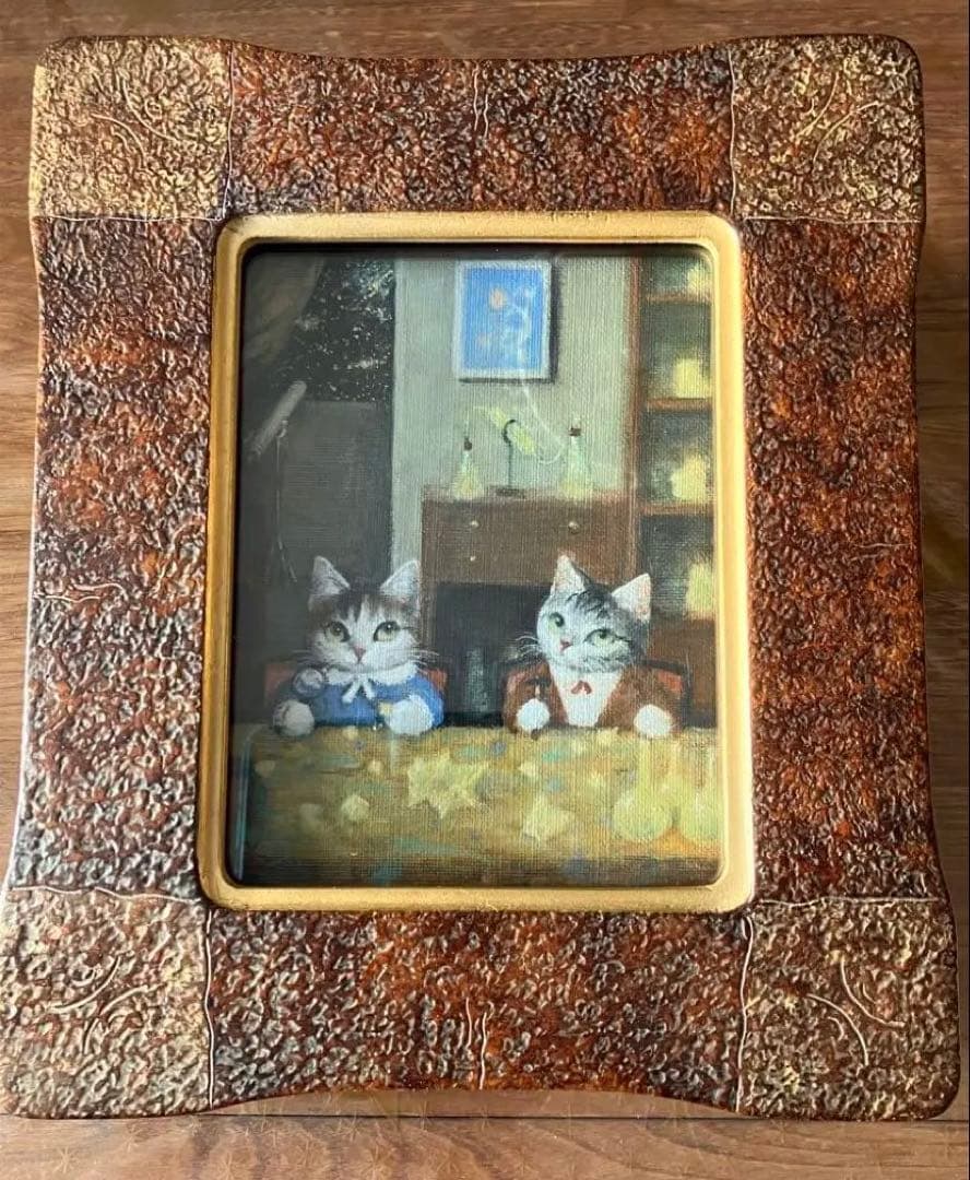 【アート作品】諏訪憲二作 猫の星屑実験室 額装品