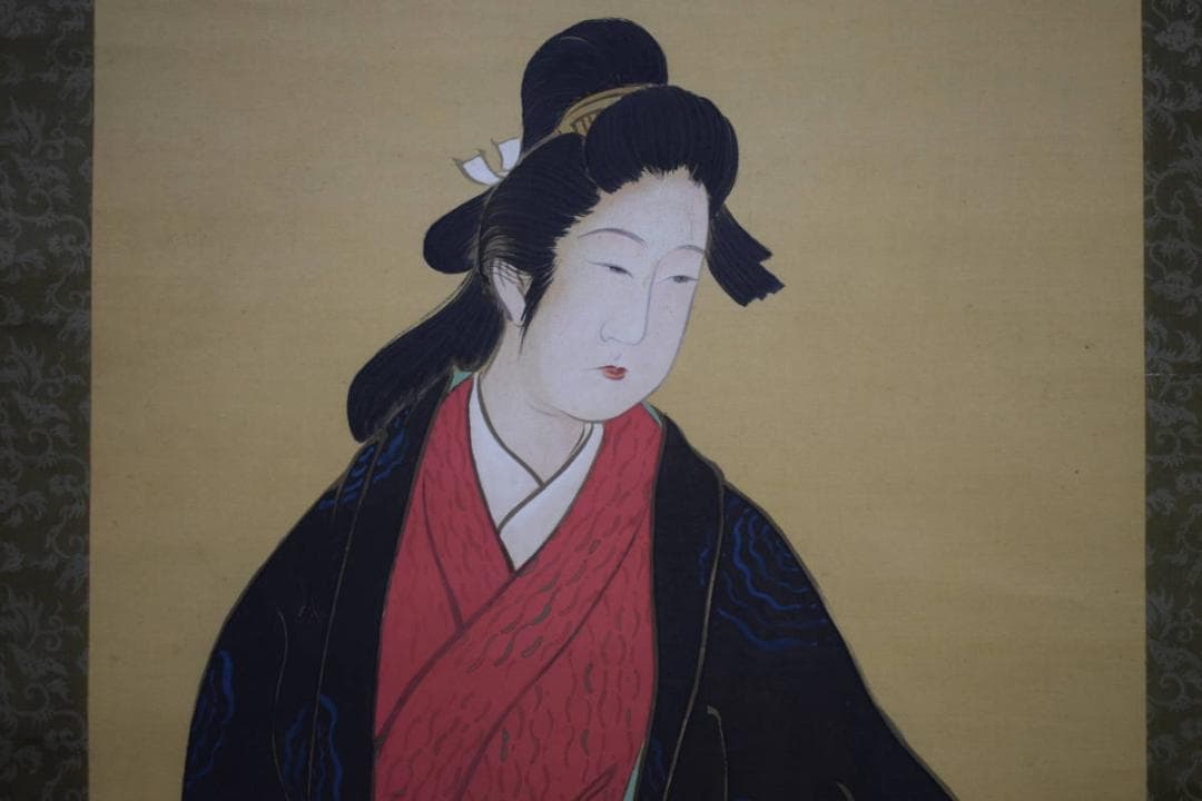 不詳/作者不明/美人画/浮世絵/布袋屋掛軸HH-558