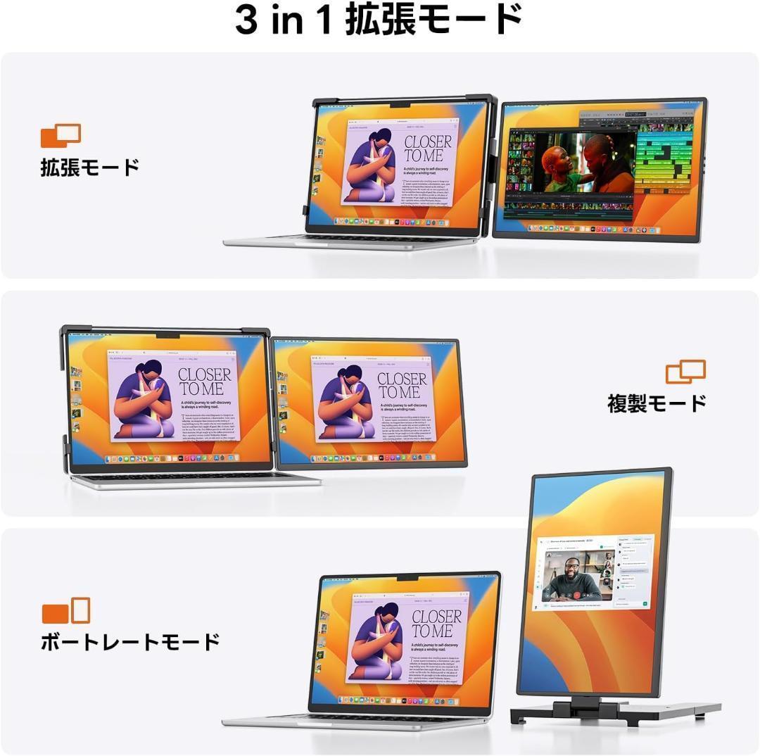 最終価格 ポータブルモニター 14.1インチ FHD デュアルディスプレイ用