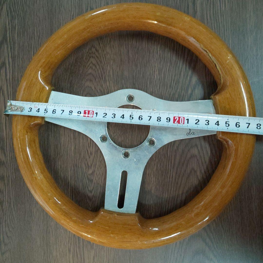 oba ウッド ステアリング 28cm ハンドル 当時物
