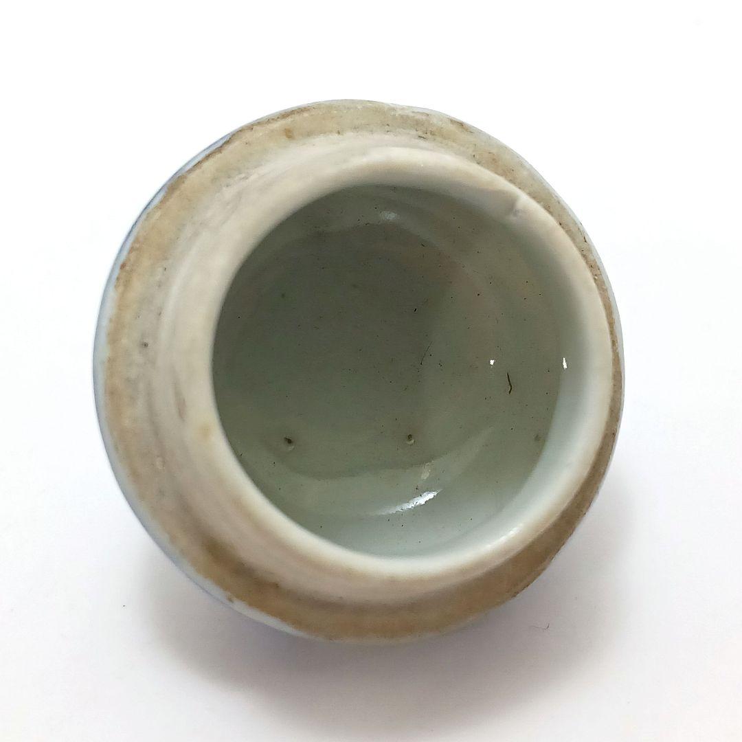 Y2466 清代唐物 新渡 古染付龍細密絵付急須 水注 萬歴年製　ma ten