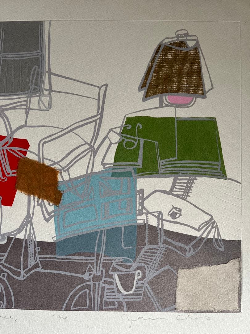 版画　シルクスクリーン　コラージュ　限定25 貴重　ジニー・キム　カナダ　新品額