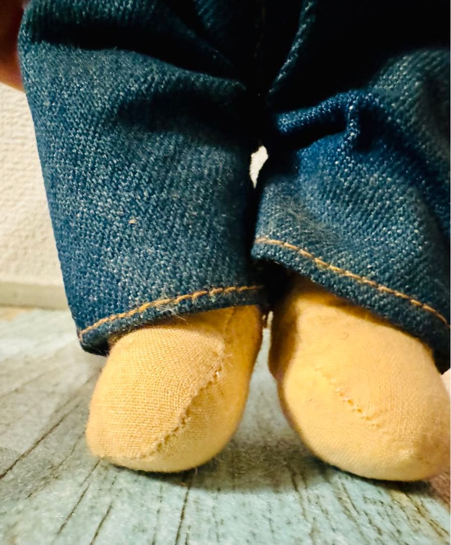 アラレちゃん ぬいぐるみ デニムオーバーオール　ビンテージ