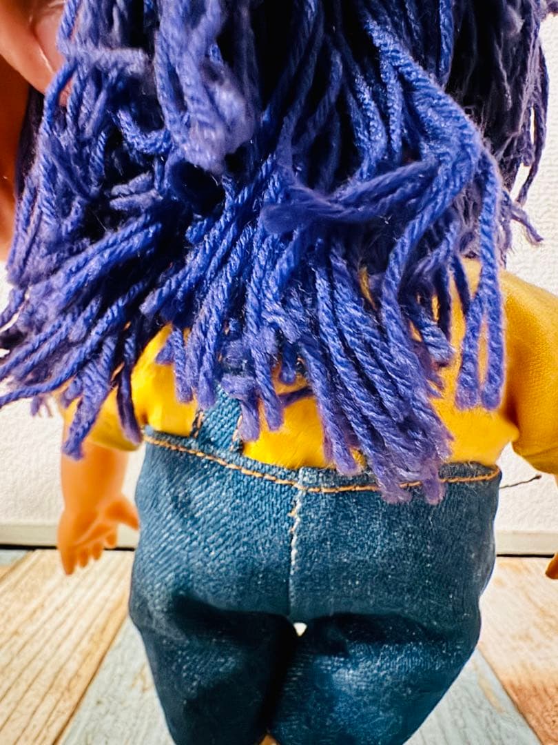 アラレちゃん ぬいぐるみ デニムオーバーオール　ビンテージ