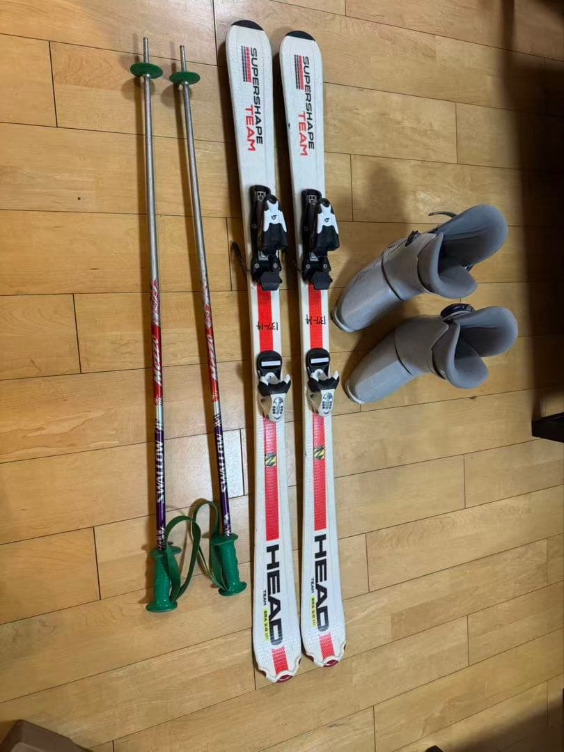 スキー板キッズ137cm HEAD TEAM ERA 2.0 ブーツ3点セット