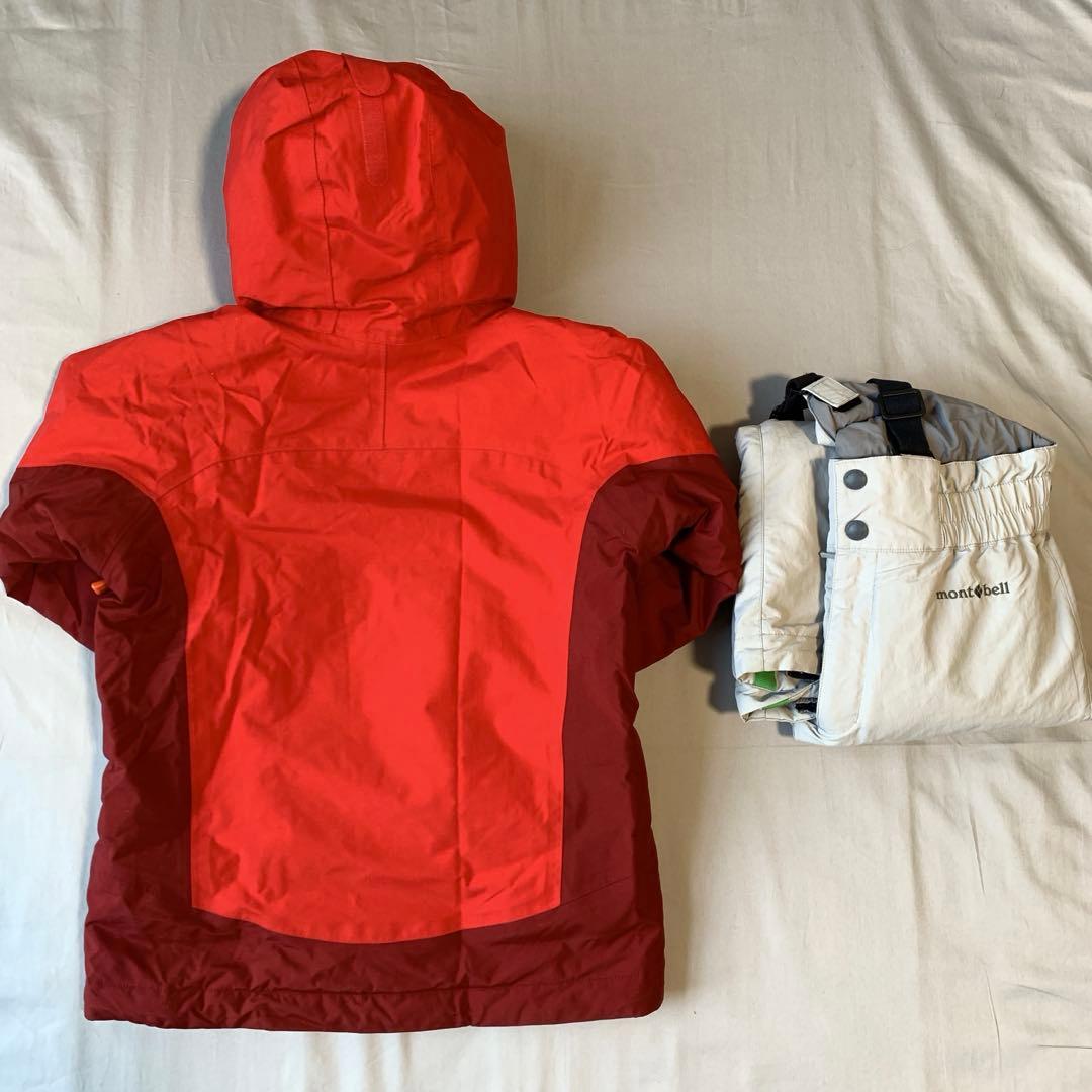 美品モンベルキッズ120cm スキーウェア　上下セット
