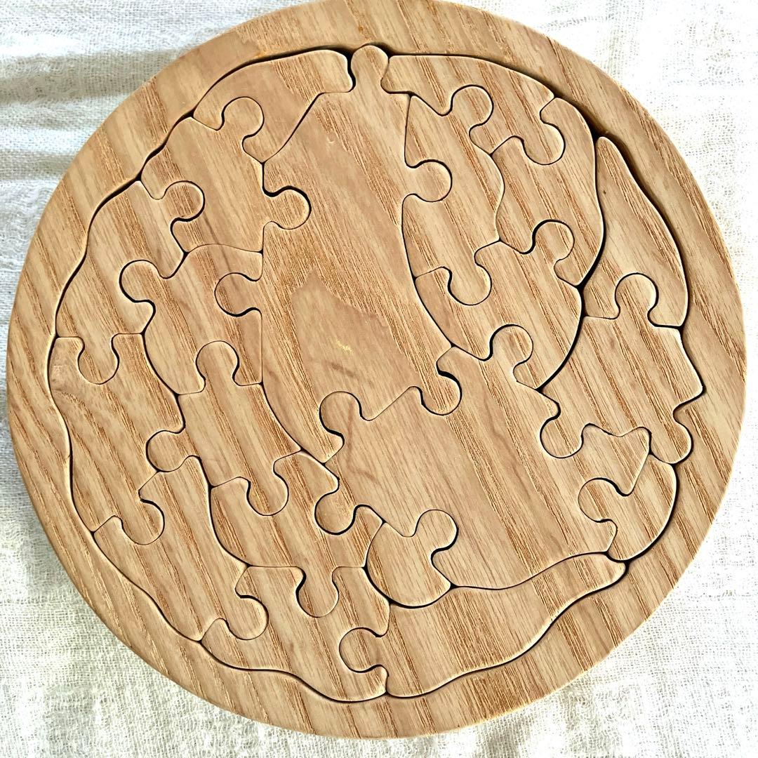 工房ばぶ☆タマゴンサウルス　木製パズル