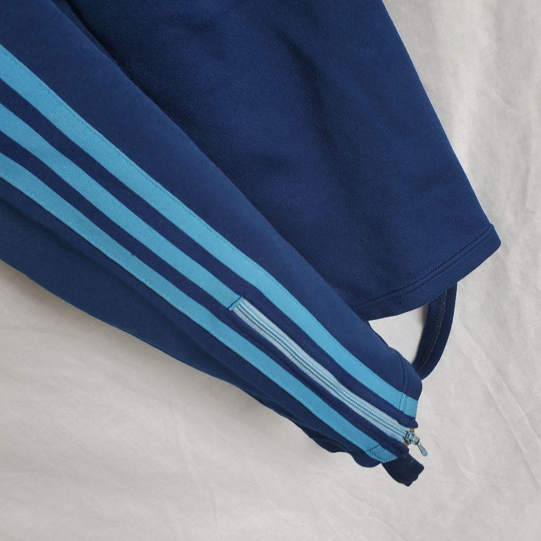 70s ａｄｉｄａｓ アディダス トラックパンツ ジャージパンツ ライン 紺