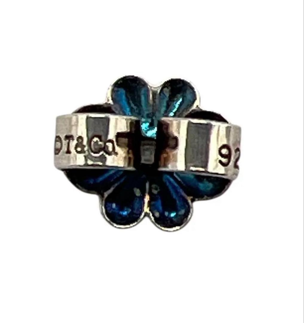 極美品　ティファニー　ピアス　ダブル ドロップ ハート 片耳