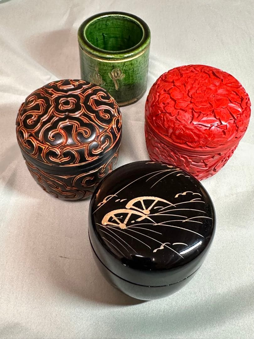 茶道具 棗 と蓋置　4点