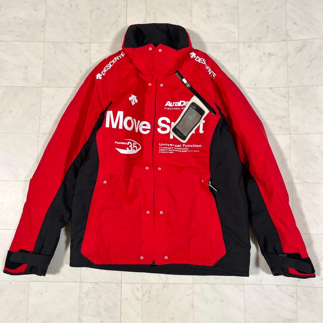 DESCENTE スキーウエア メンズ L ウエア上下 ムーヴスポーツ 赤