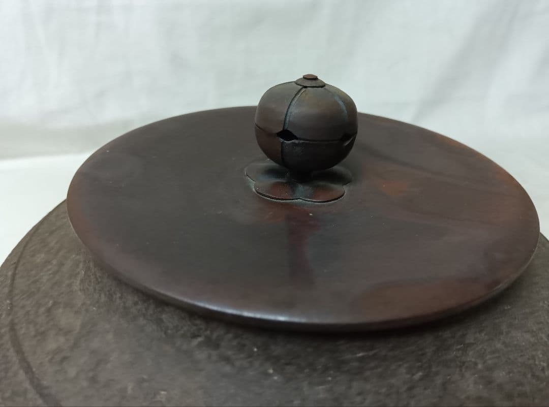 茶道具　唐銅朝鮮風炉　茶釜セット　レトロ　和室　伝統文化　真形釜　鉄瓶