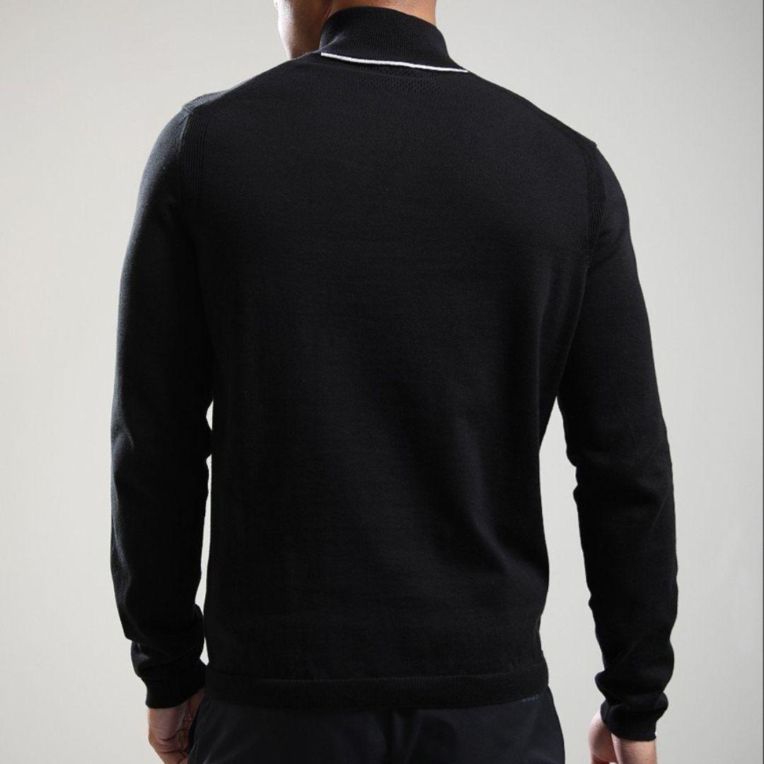 HUGO BOSS ヒューゴボス クォーターハーフジップニット 黒 M 現行