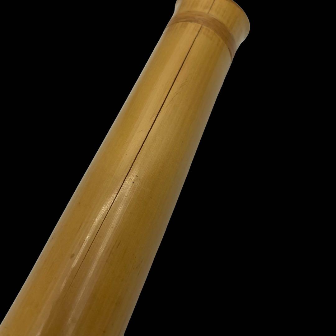 銘あり　尺八　朱塗り　動作保証
