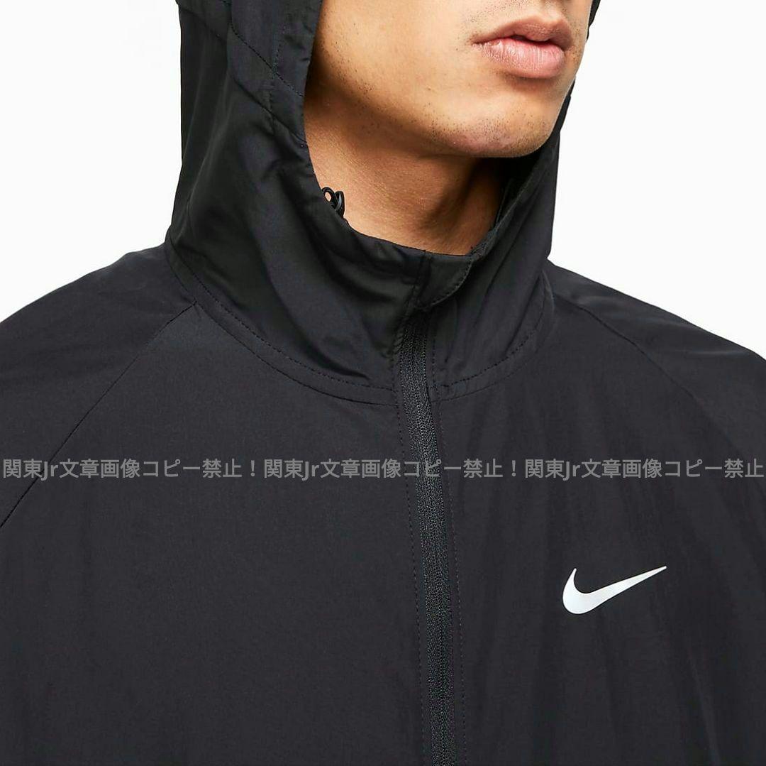 ランニングパーカー BK ウインドブレーカー ウーブン RUN ジャケット M