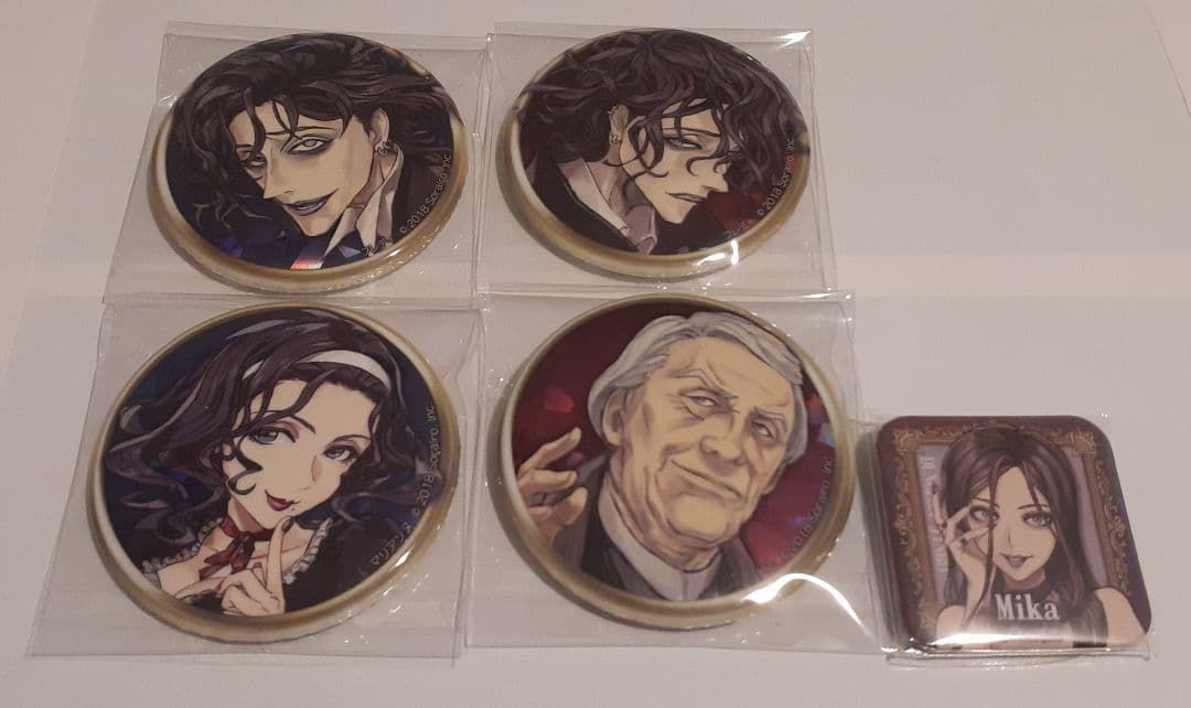 人狼ジャッジメント ダンジョン人狼 缶バッジ フレディ マリアンヌ ビル ミカ