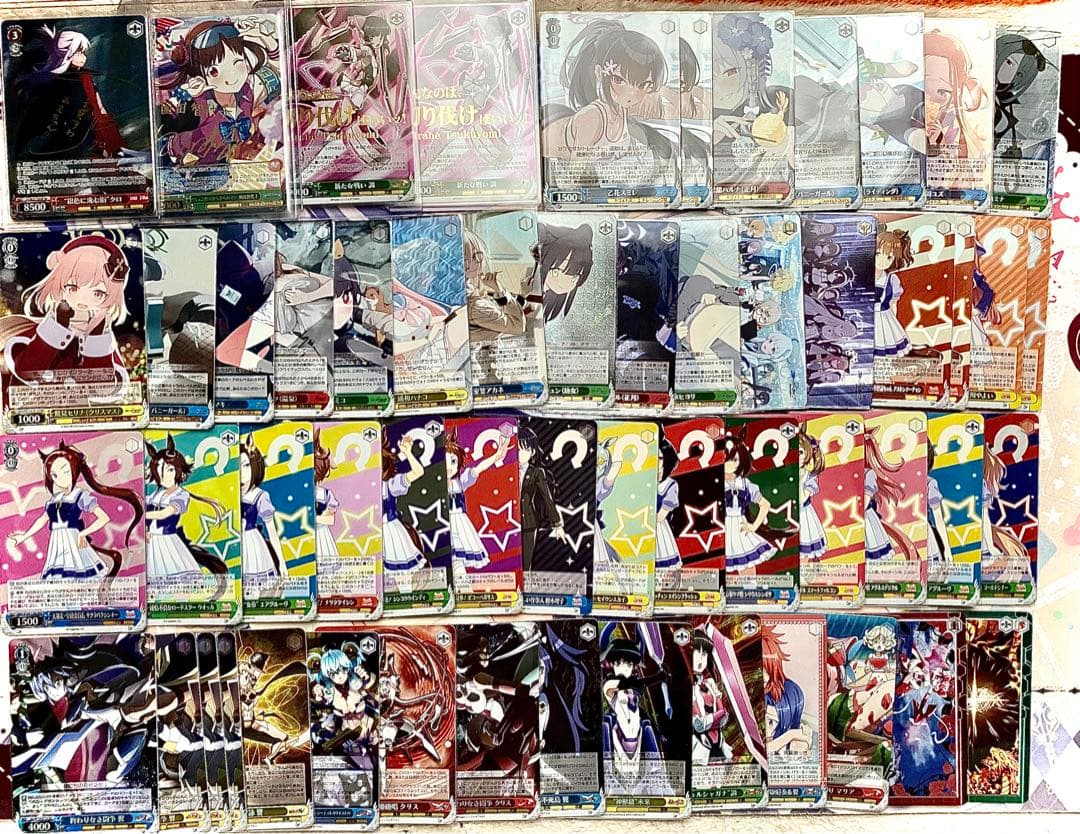 中*島様 ヴァイスシュバルツ引退品　サイン4枚、デッキ6個、RR.SR多数