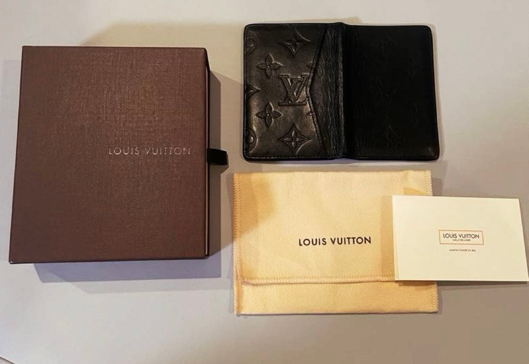 【美品/LOUIS VUITTON ルイヴィトン 】モノグラム・レザー名刺入れ