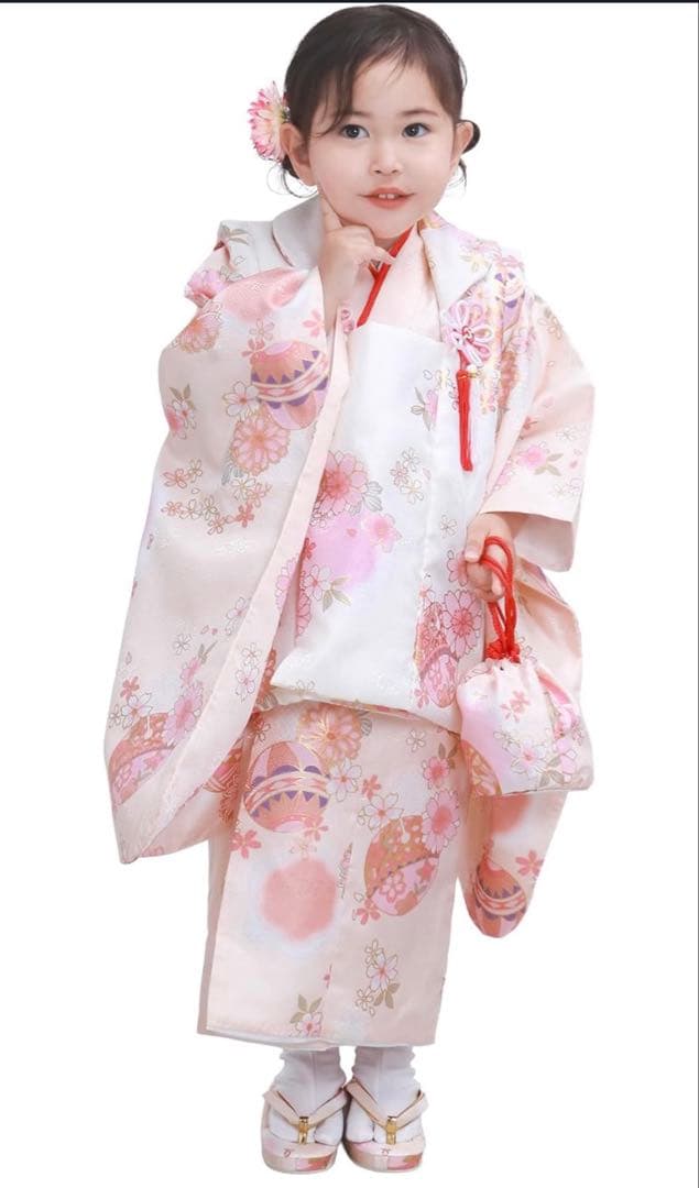 【新品未使用】七五三　3歳　女の子　着物フルセット