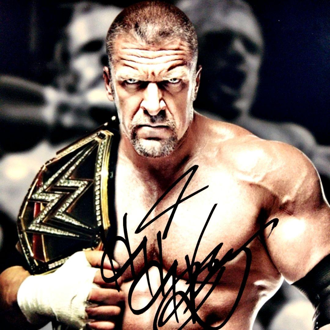 セール中…トリプルH直筆サイン入り超特大写真…Triple H…プロレスラー…