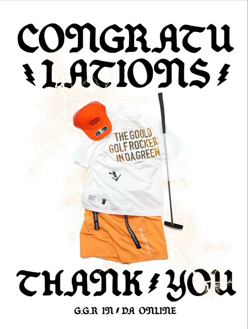 希少‼️ goold golf rockers orange3点セットLサイズ❗️