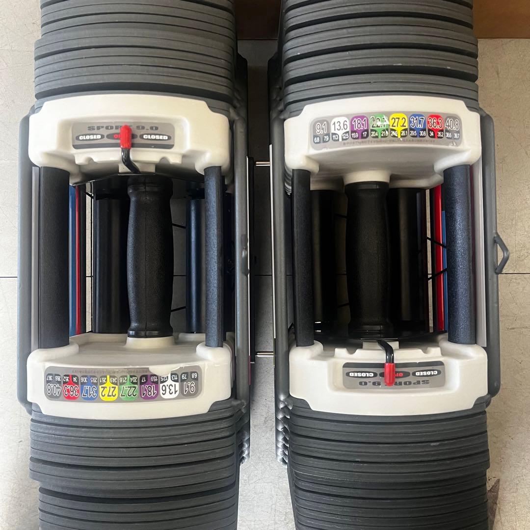 A片方のみ　可変式ダンベル2個セット(約7〜40kg) topfilm