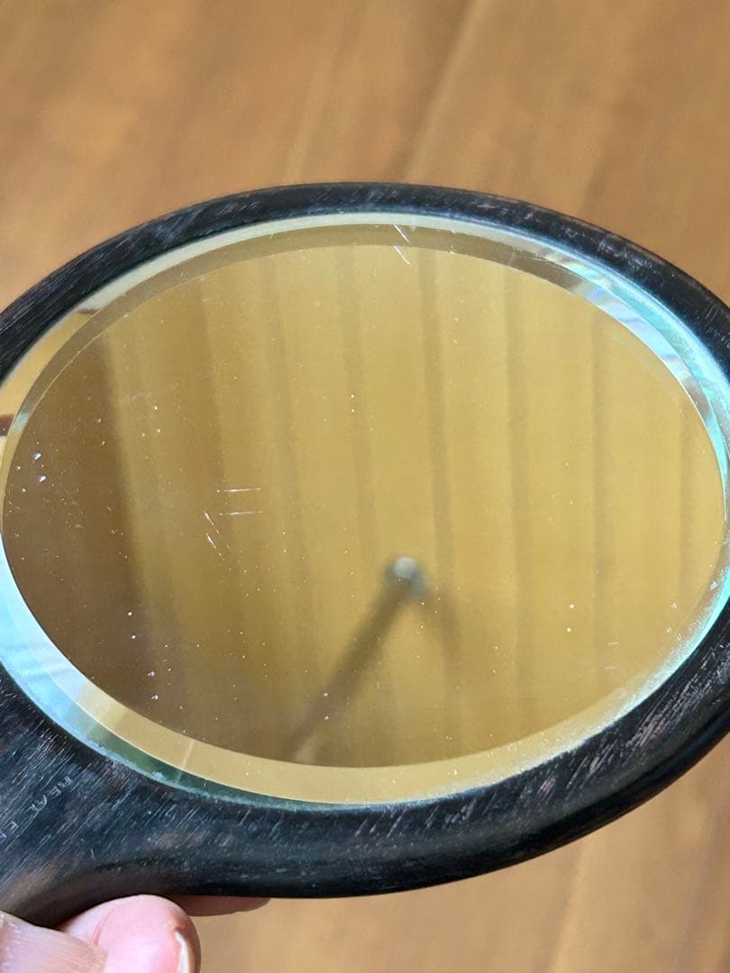 英国アンティーク エドワーディアン時代 エボニー ハンドミラー&ブラシ