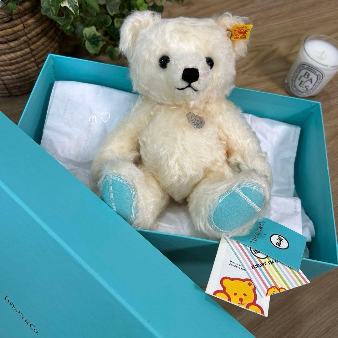 リターントゥティファニーラブテディベア　シュタイフコラボ　ホワイト　ぬいぐるみ