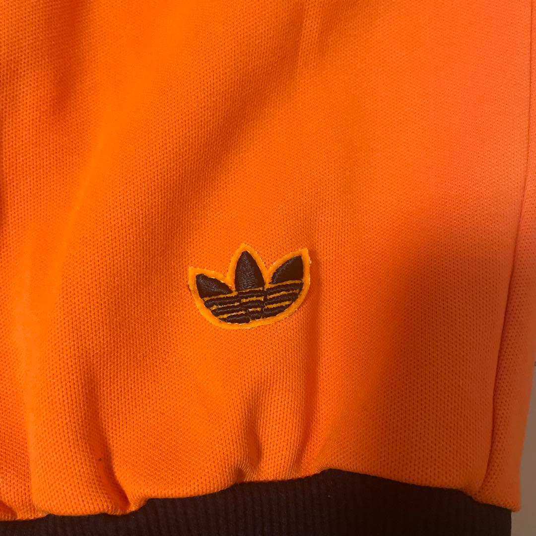 超美品 adidasトラックジャケット オレンジ 西ドイツ デサント 小松菜奈着