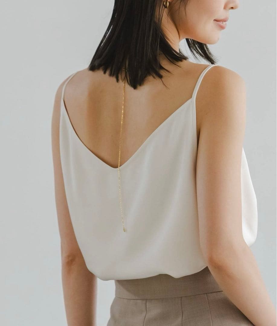 NOBLE メルティサテン2WAYキャミ　ホワイト