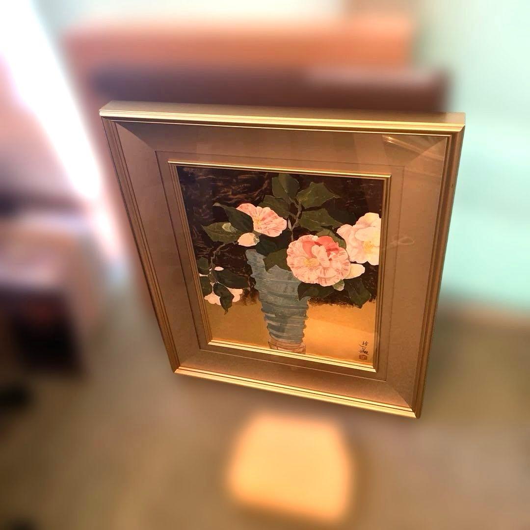 正規品）小倉遊亀『椿』リトグラフ絵画版画（検索）平山郁夫千住博東山魁夷