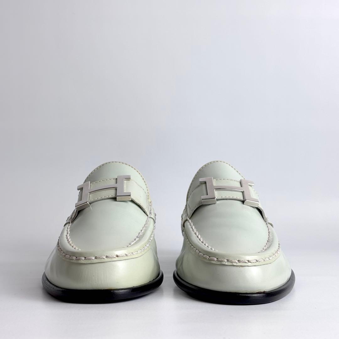 HERMES エルメス コンスタンス ローファー ライトグリーン 37 23.5