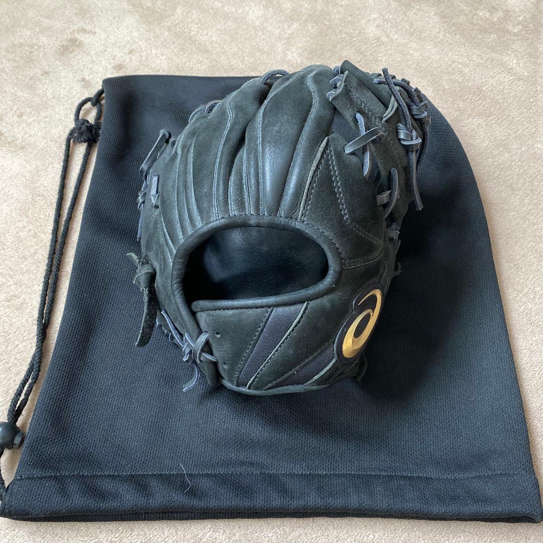 アシックス　硬式グローブ　ヌバック　内野用