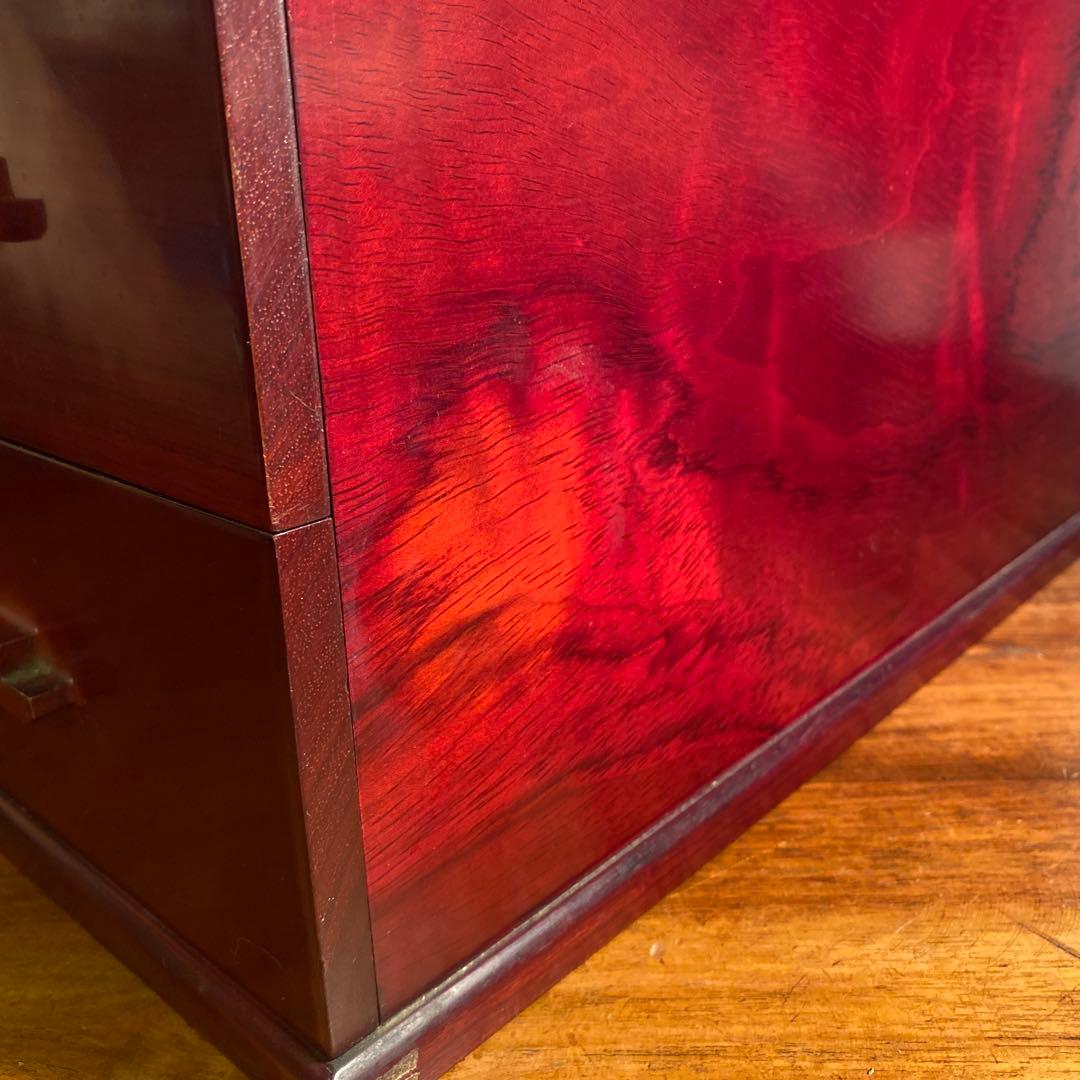 昭和レトロ 三段小引き出し ローズウッド 収納 インテリア 古家具