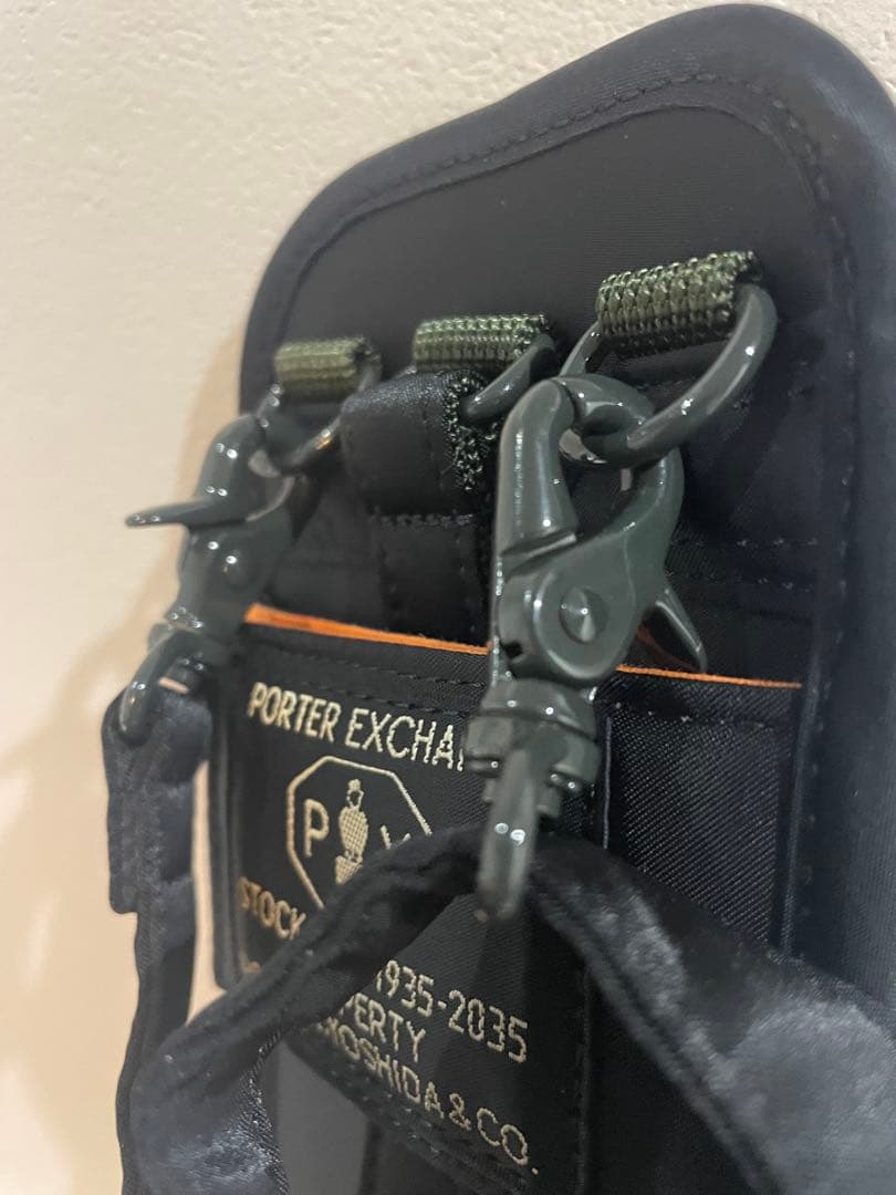 PORTER EXCHANGE GPS HOLDER黒/オレンジ