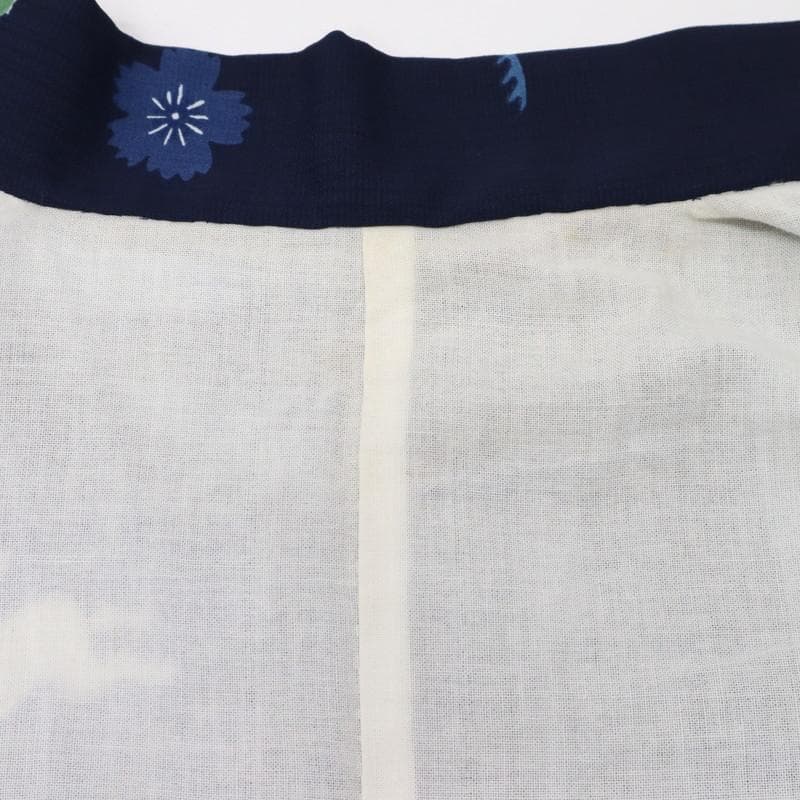 《洗える浴衣♪セオアルファ◆雲文に飛びうさぎ■夏着物■紺色◆化繊◆UA5-42》