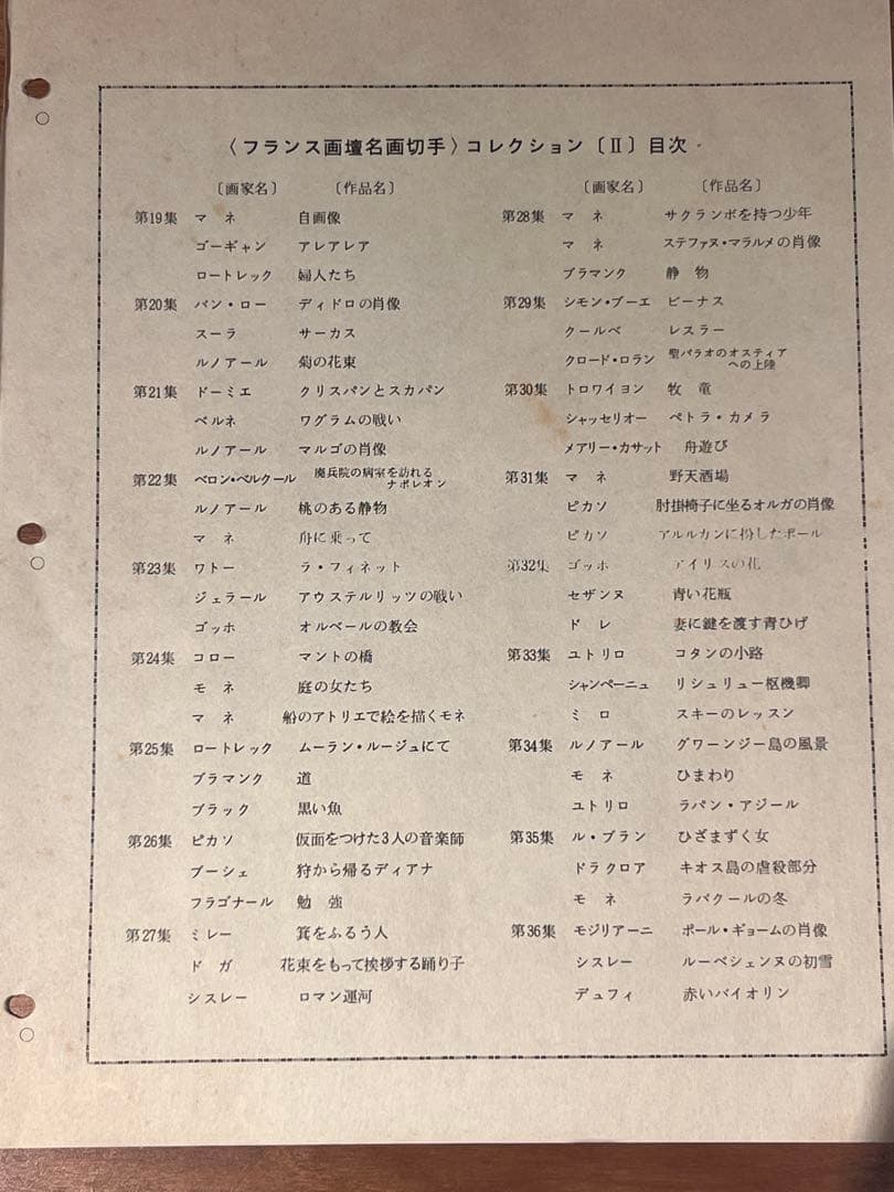 【値下げ/アンティーク】フランス画壇名画切手コレクション I & II 計2冊