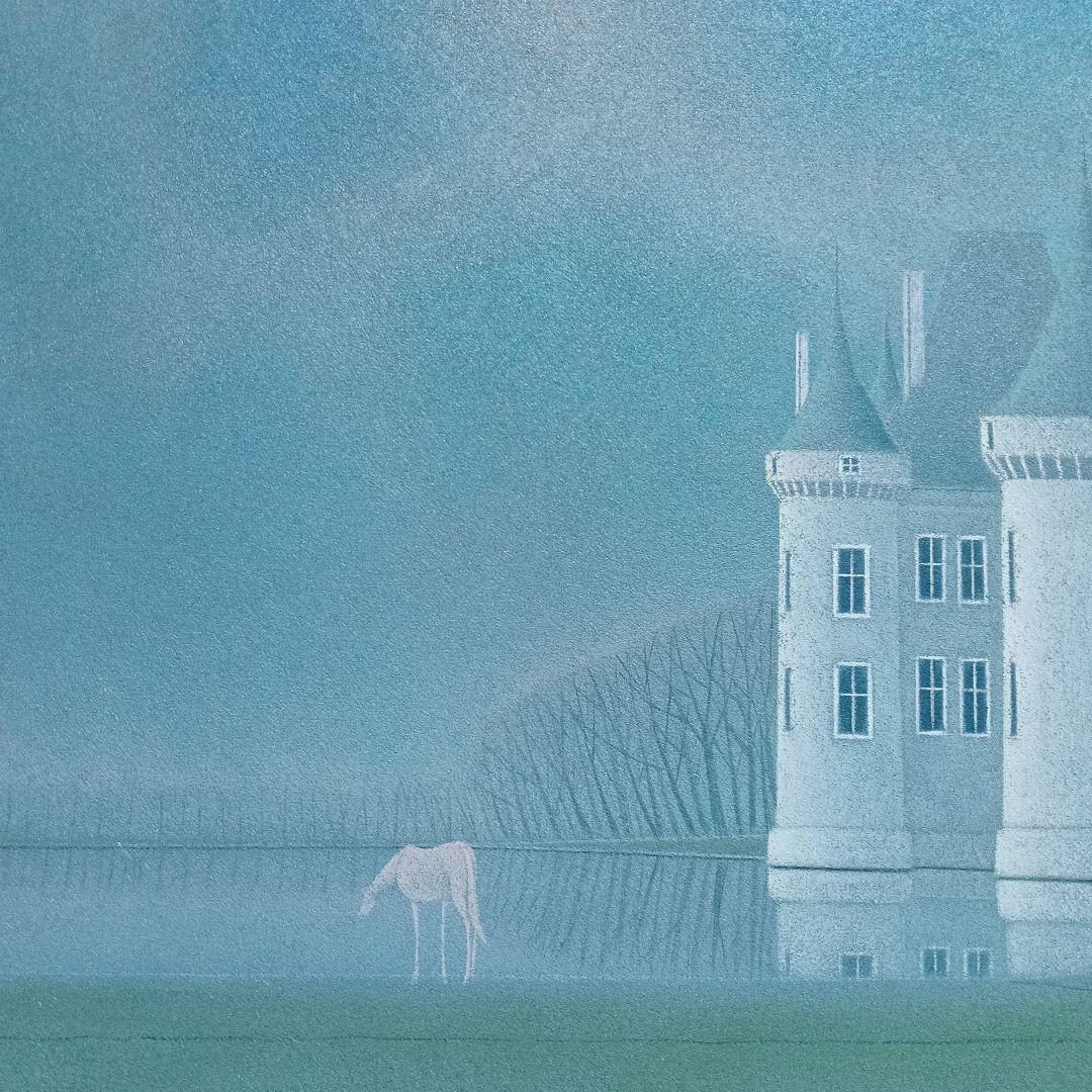 絵画 松浦敬文 水辺の城 （希望）10号 油彩画 油絵 風景画 開運 風水画