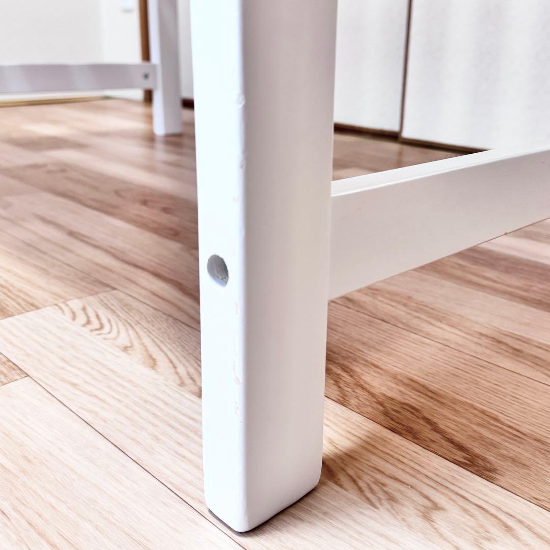 ホワイト木製ベビーベッド　ノモック　Wオープンハイタイプミニベビーベッド　WH