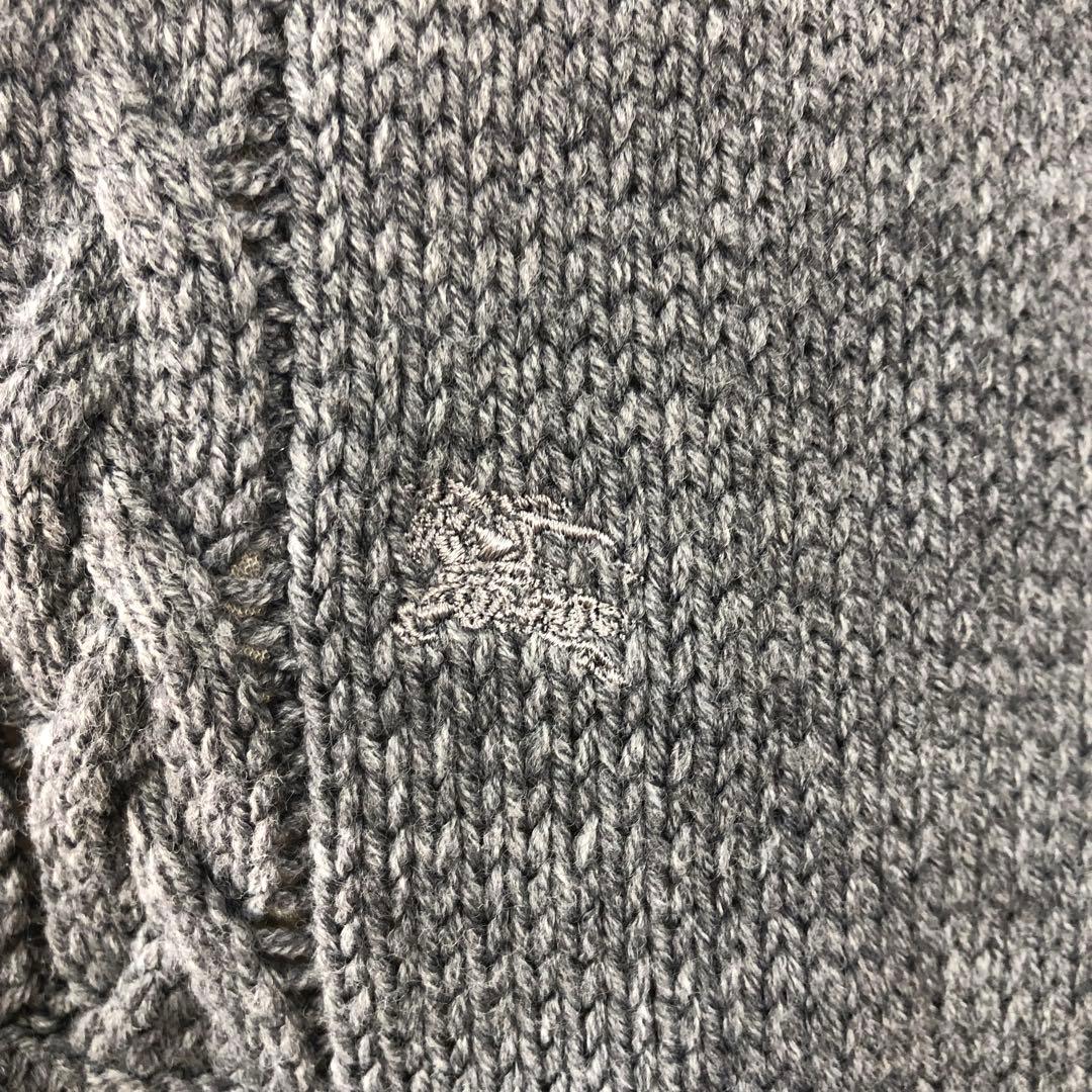 BURBERRY BLUE LABEL 半袖 ケーブル ニットワンピース 38