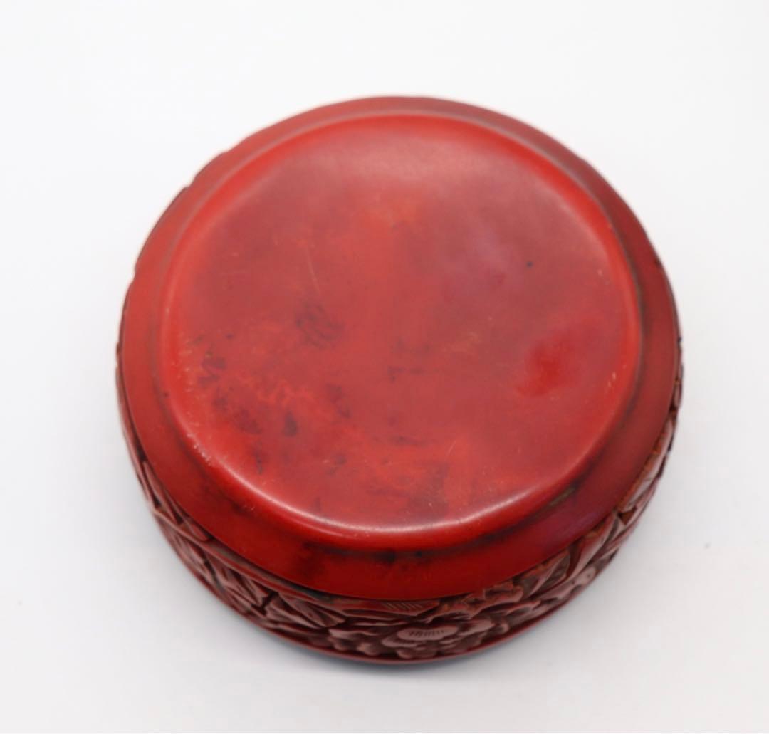 堆朱　蓋物　送料込み0201