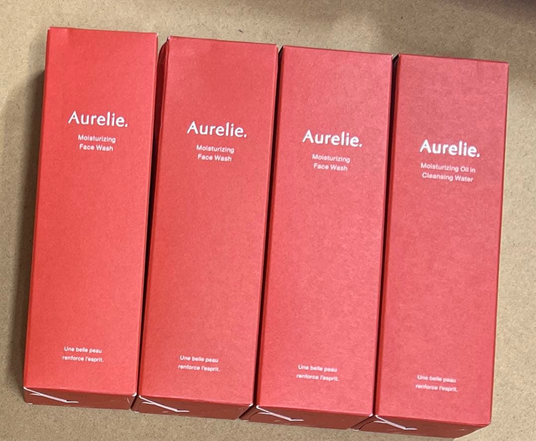 Aurelie クレンジングウォーター＆フェイスウォッシュ各２箱セット