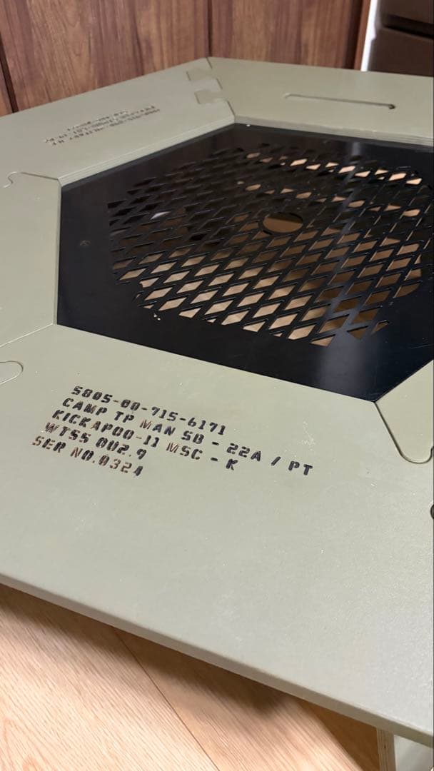 ヘキサテーブル　六角テーブル　ミリタリー