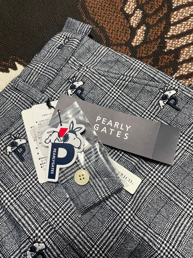 【新品未使用】PEARLY GATES スヌーピーコラボチェック柄スカートゴルフ