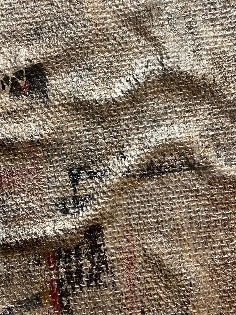 「真作」須田剋太「抽象記号」抽象画　油彩画　額装　サイン有り　F10号