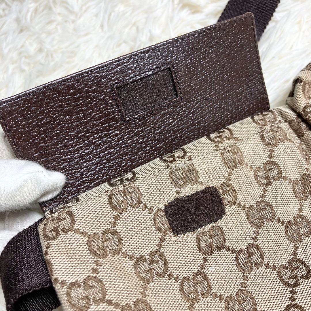 【美品】GUCCI＊ウエストバッグ GGキャンバス クロスボディ