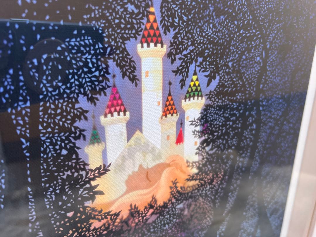 藤城清治　眠りの森のお姫さま版画 作家サイン入り