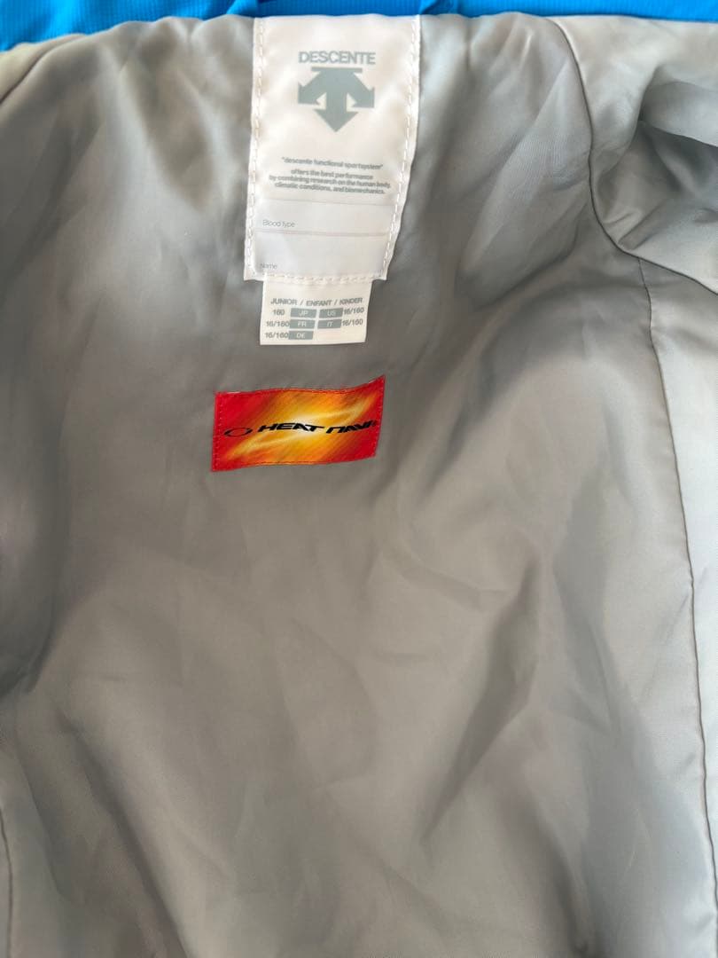 DESCENTE スキーウェア 子ども用 青 グレー